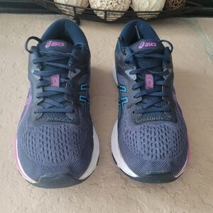 Size 9 Asics GT-1000 Flytefoam Road Running Blue Women Sneakers